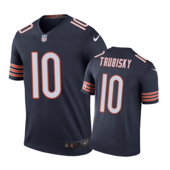 Chicago Bears 10 Mitchell Trubisky Nike Color Rush Navy Jersey