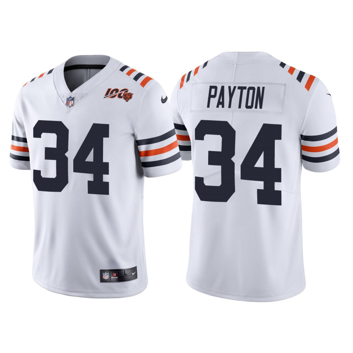 Chicago Bears 100th Anniversary Walter Payton White Classic Limited Jersey