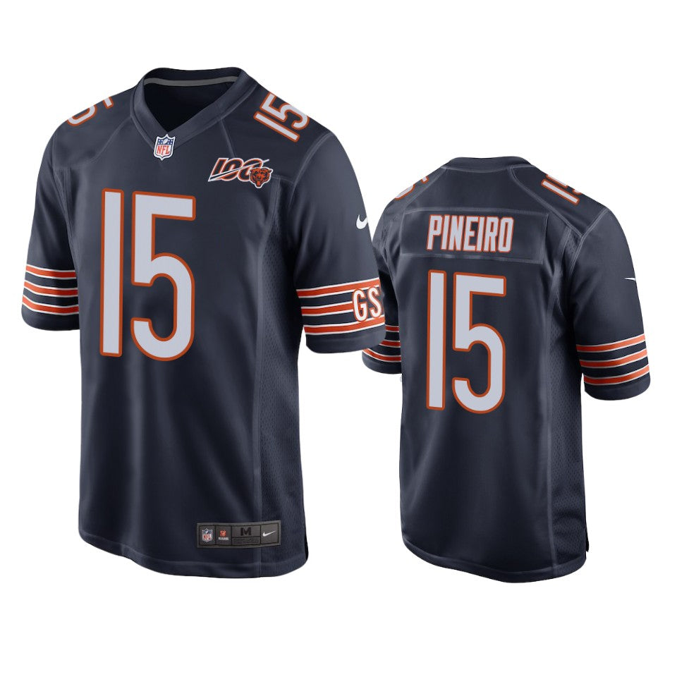 Chicago Bears Eddy Pineiro Navy 100th Season Game Jersey