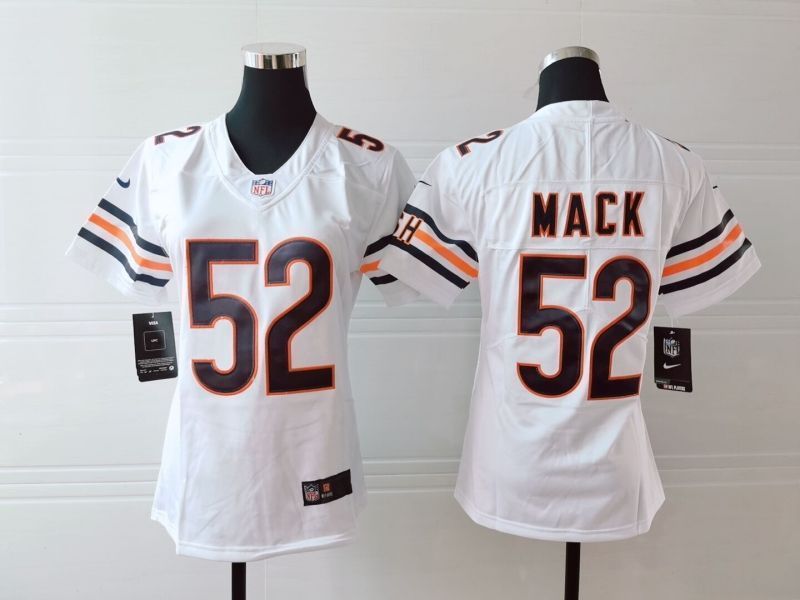 Chicago Bears Khalil Mack 52 Nfl 2020 White Womens Jersey
