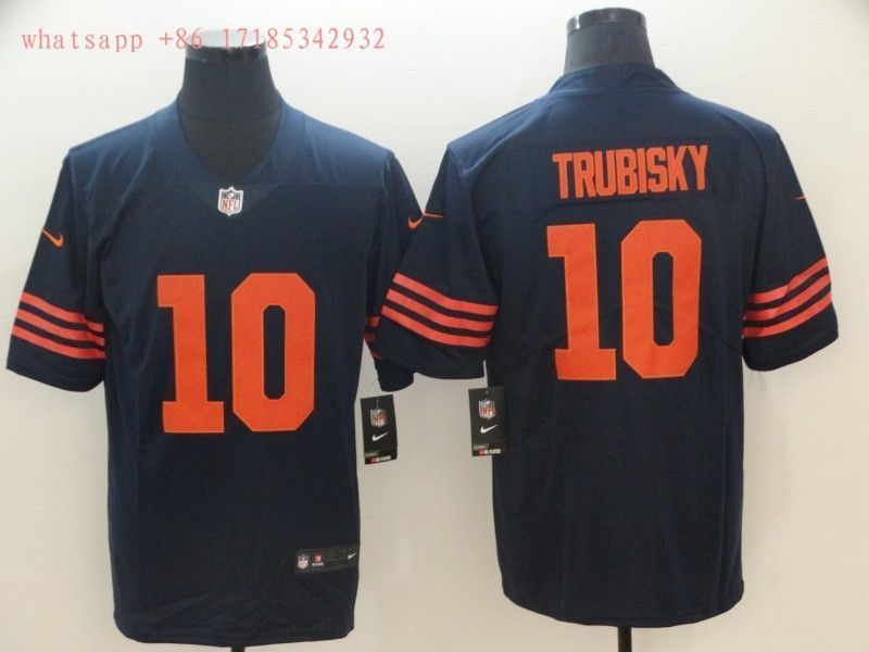 Chicago Bears Mitchell Trubisky 10 Nfl 2020 Navy Jersey Jersey