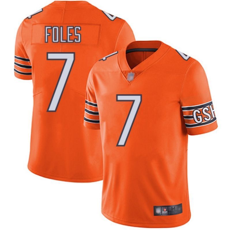 Chicago Bears Nick Foles 7 Nfl 2020 Orange Jersey