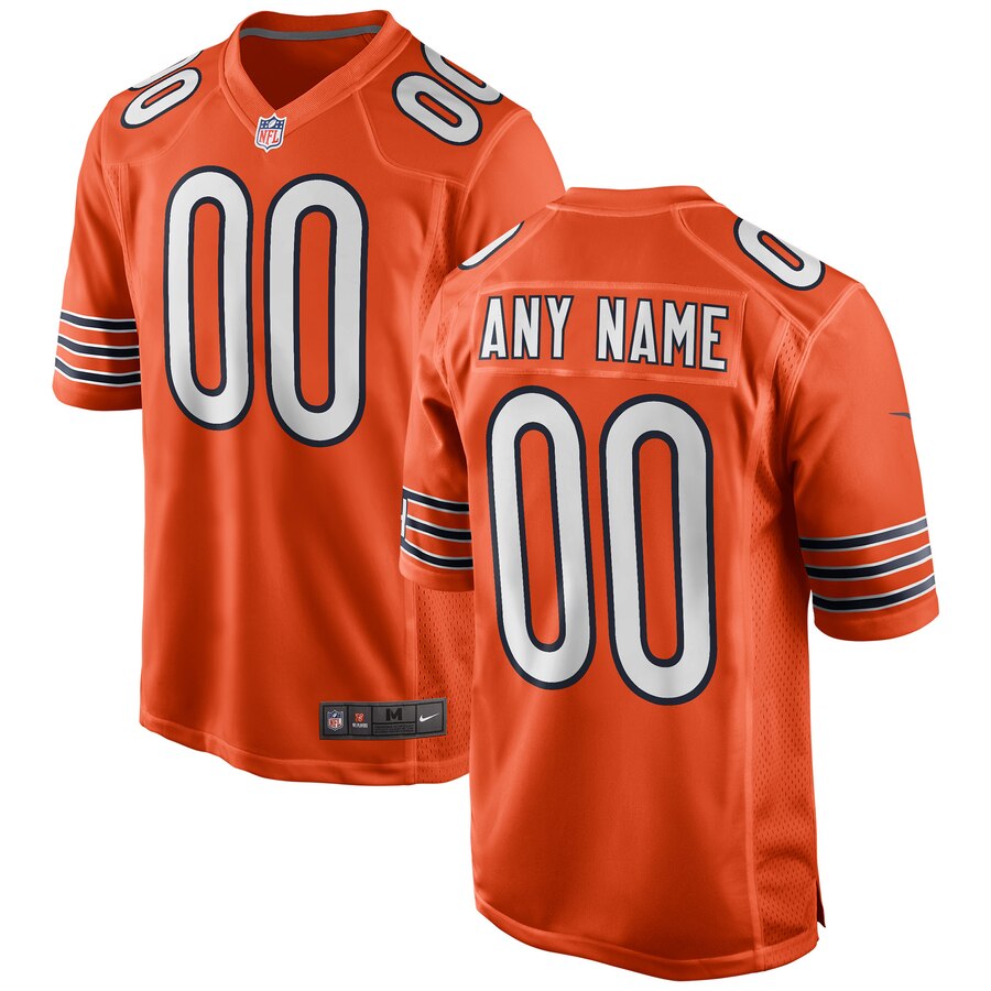 Chicago Bears Nike Alternate Custom Game Jersey Orange