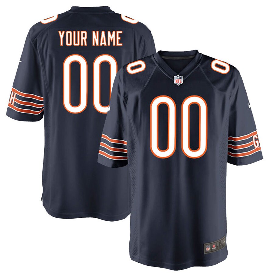Chicago Bears Nike Custom Game Jersey Navy