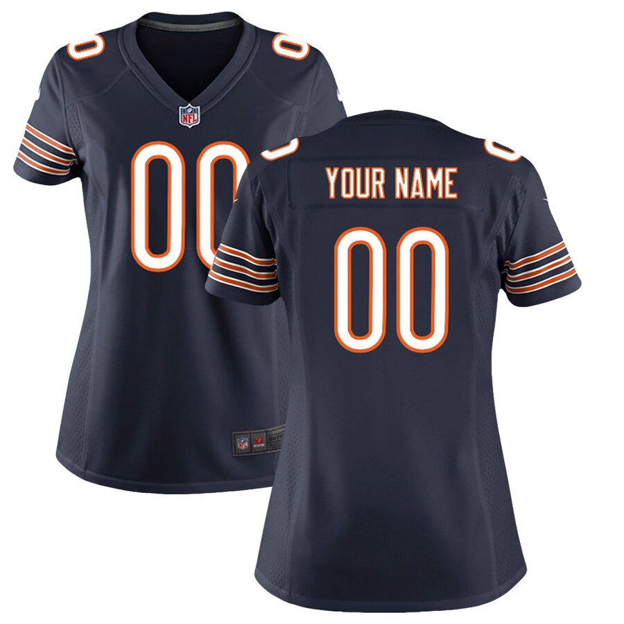 Chicago Bears Nike Womens Custom Game Jersey Navy Blue