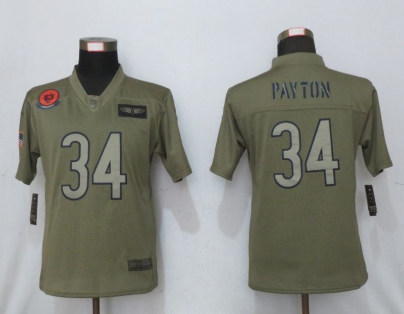 Chicago Bears Walter Payton 34 Nfl 2020 Moss Green Jersey