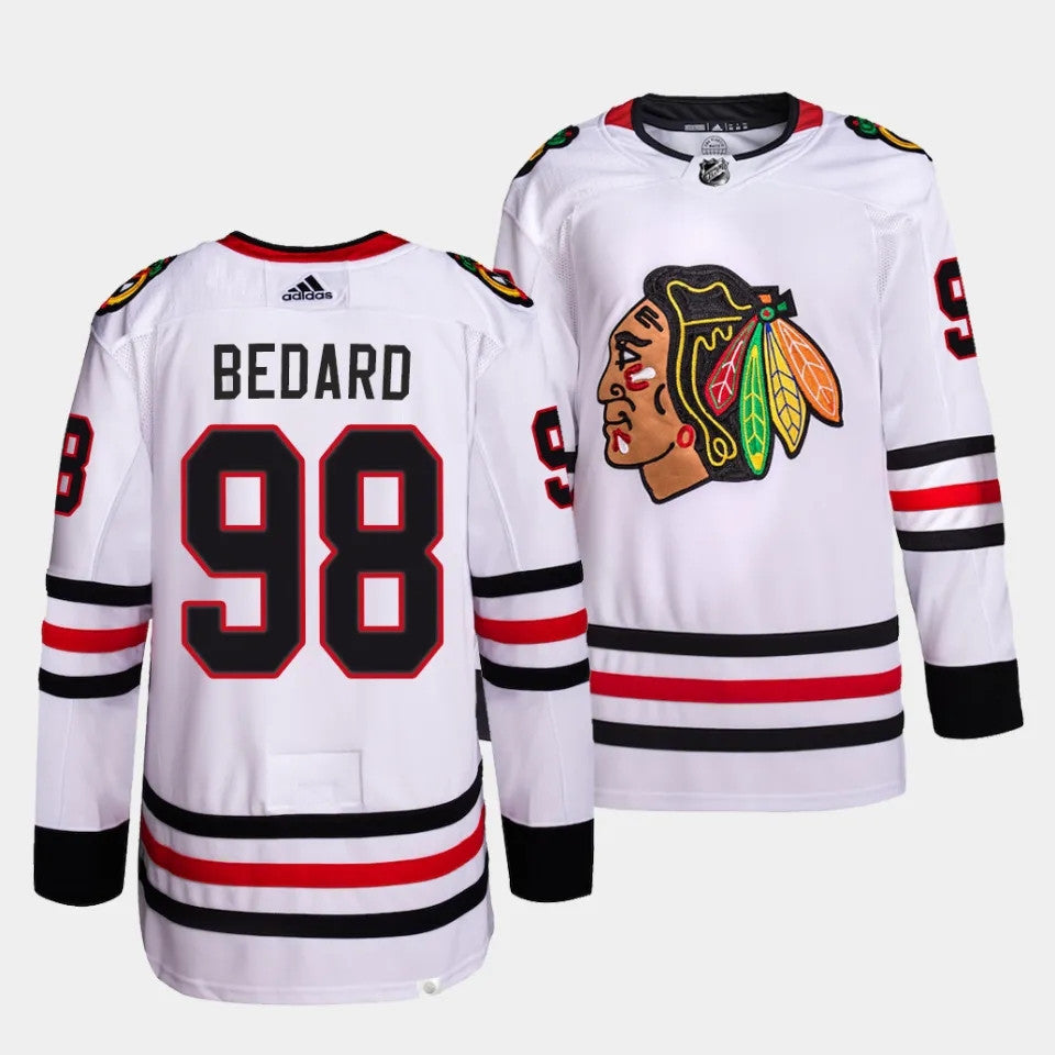 Chicago Blackhawks 98 2023 Nhl Draft White Authentic Away Jersey