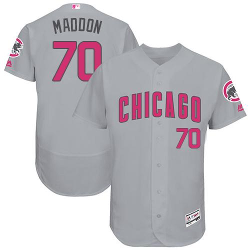 Chicago Cubs 70 Joe Maddon Grey Flexbase Authentic Collection Mothers Day Stitched Mlb Jersey