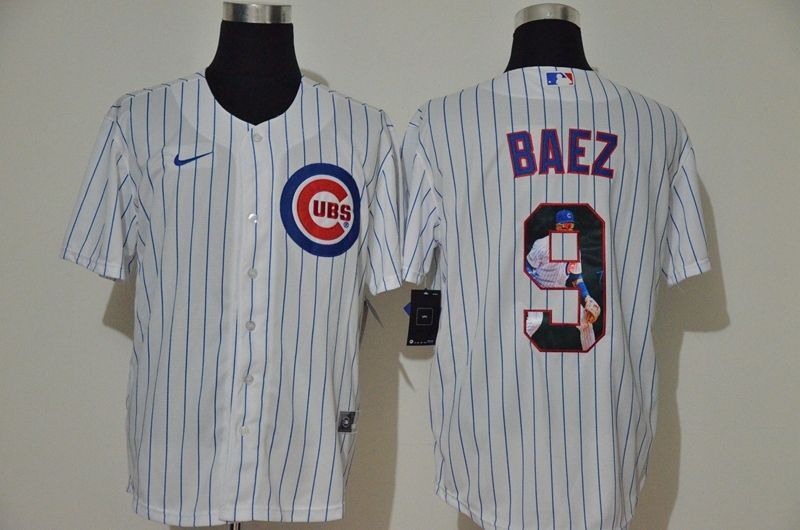 Chicago Cubs Javier Baez 9 2020 Mlb White Jersey