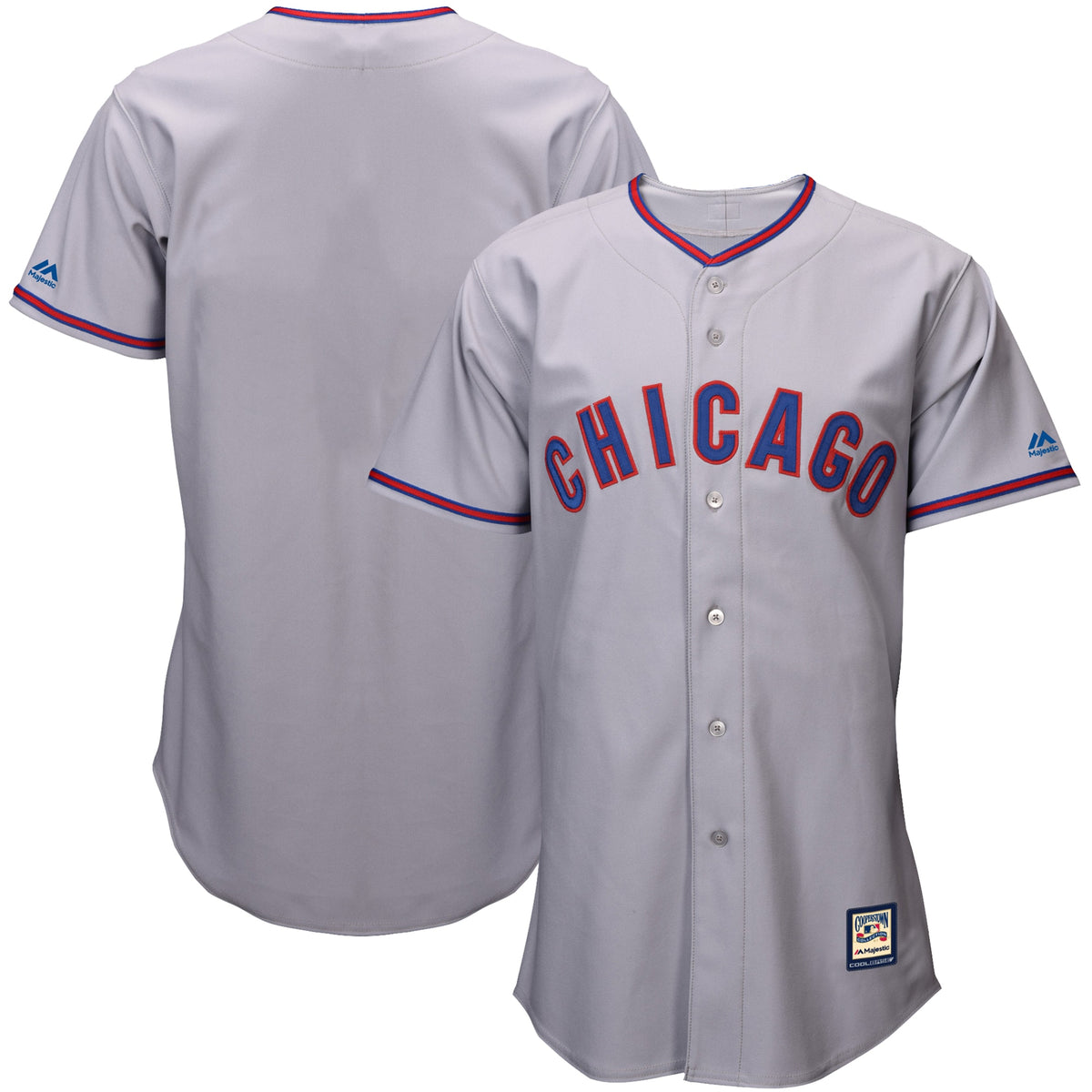 Chicago Cubs Majestic Cooperstown Collection Replica Cool Base Jersey Gray