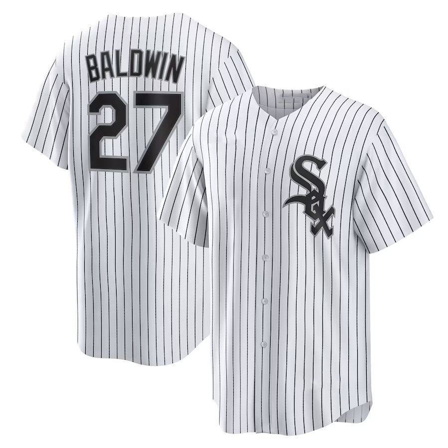 Chicago White Sox #27 Brooks Baldwin Home Replica Jersey White Stitched Baseba