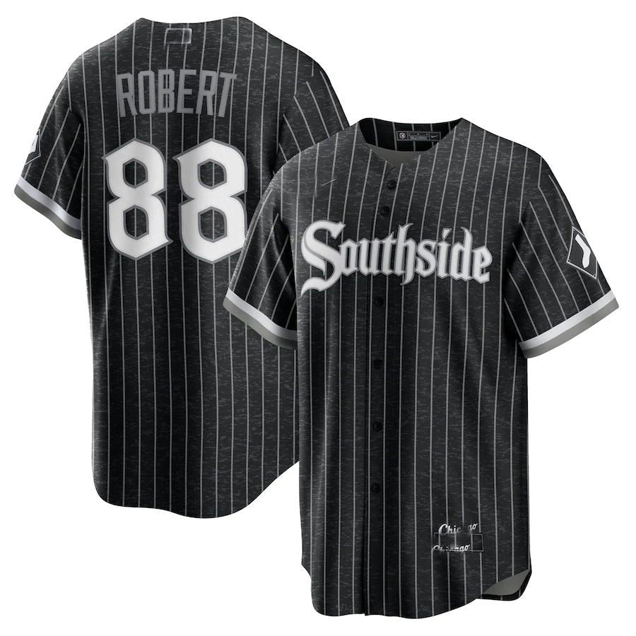Chicago White Sox #88 Luis Robert Black City Connect Replica Player Jersey Baseb
