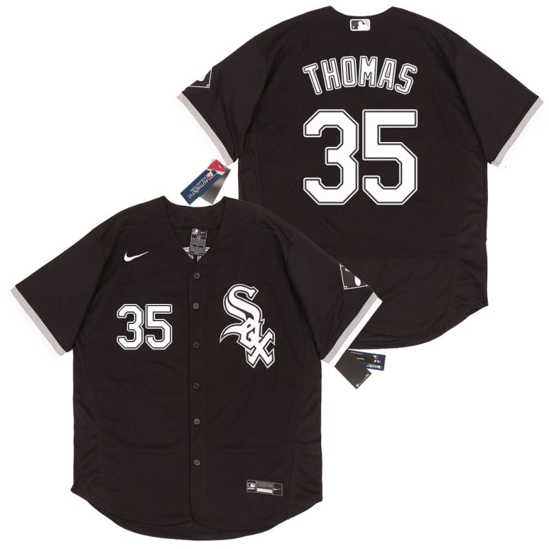 Chicago White Sox Frank Thomas 35 2020 Mlb Black Jersey