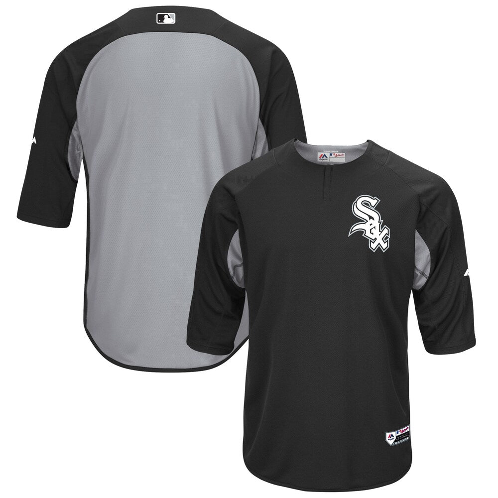 Chicago White Sox Majestic Collection On field 34 sleeve Batting Practice Jersey Blackgray