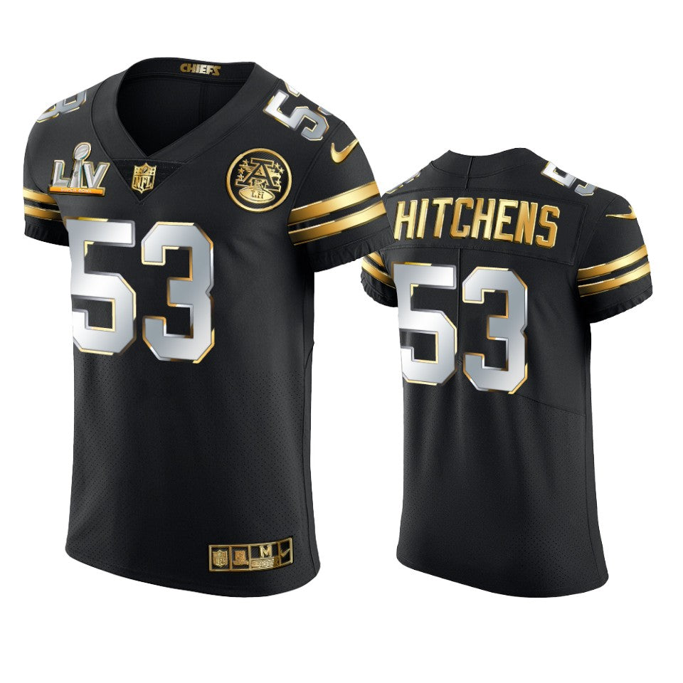 Chiefs Anthony Hitchens Black Super Bowl Lv Golden Elite Jersey