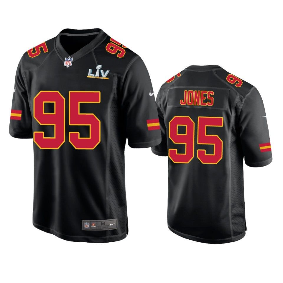 Chiefs Chris Jones Super Bowl Lv Black Game Fashion Jersey