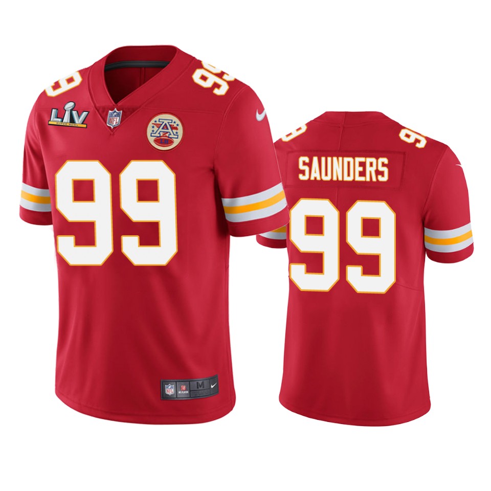 Chiefs Khalen Saunders Super Bowl Lv Red Vapor Limited Jersey