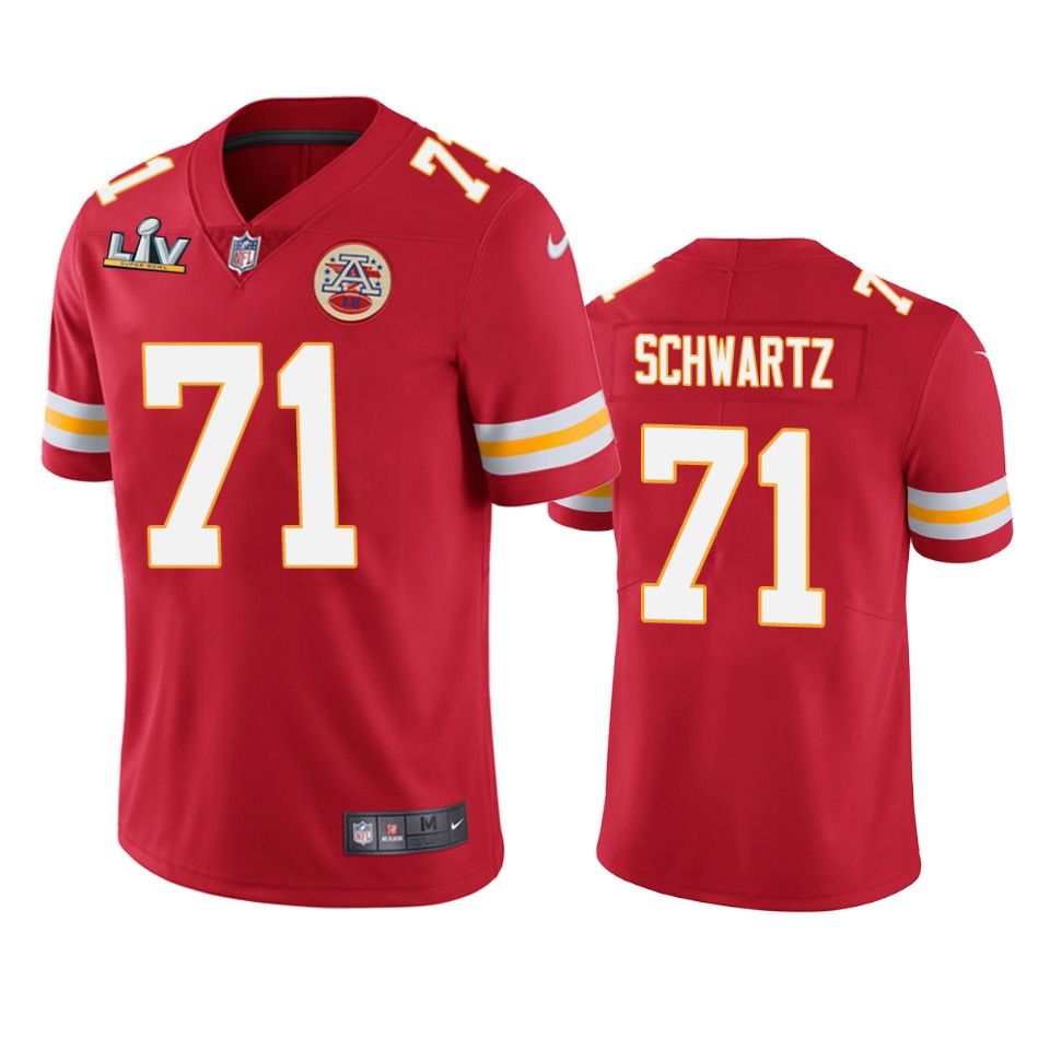 Chiefs Mitchell Schwartz Super Bowl Lv Red Vapor Limited Jersey