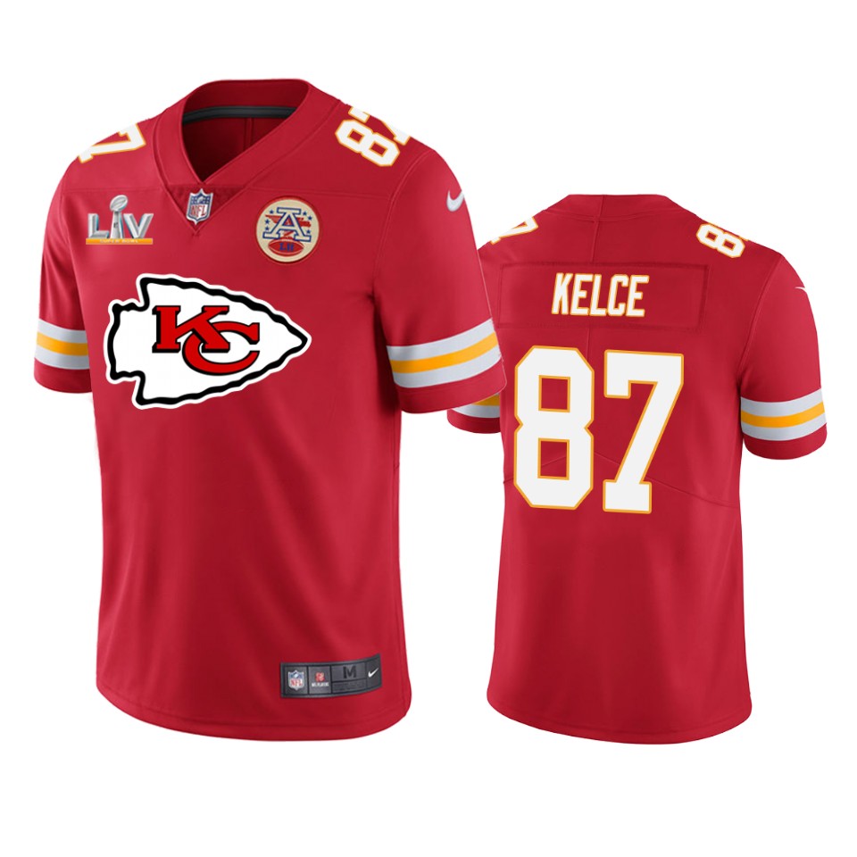 Chiefs Travis Kelce Super Bowl Lv Red Jersey