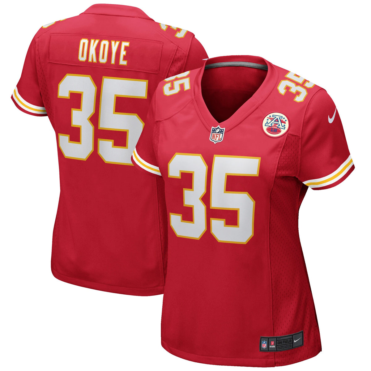 Christian Okoye Kansas City Chiefs Nike Womens Game Retired Player Jersey Red
