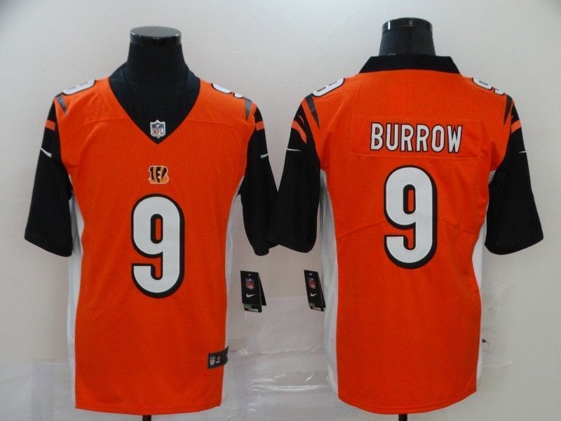 Cincinnati Bengals Joe Burrow 9 Nfl 2020 Orange Jersey Jersey