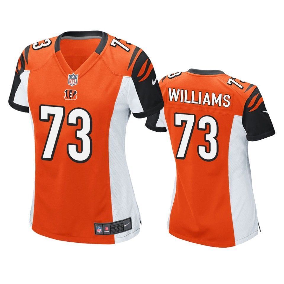 Cincinnati Bengals Jonah Williams 2019 Nfl Draft Orange Game Womens Jersey
