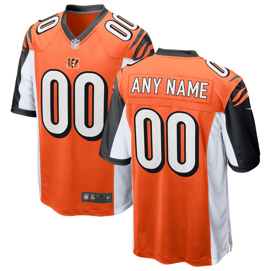 Cincinnati Bengals Nike 2018 Alternate Custom Game Jersey Orange