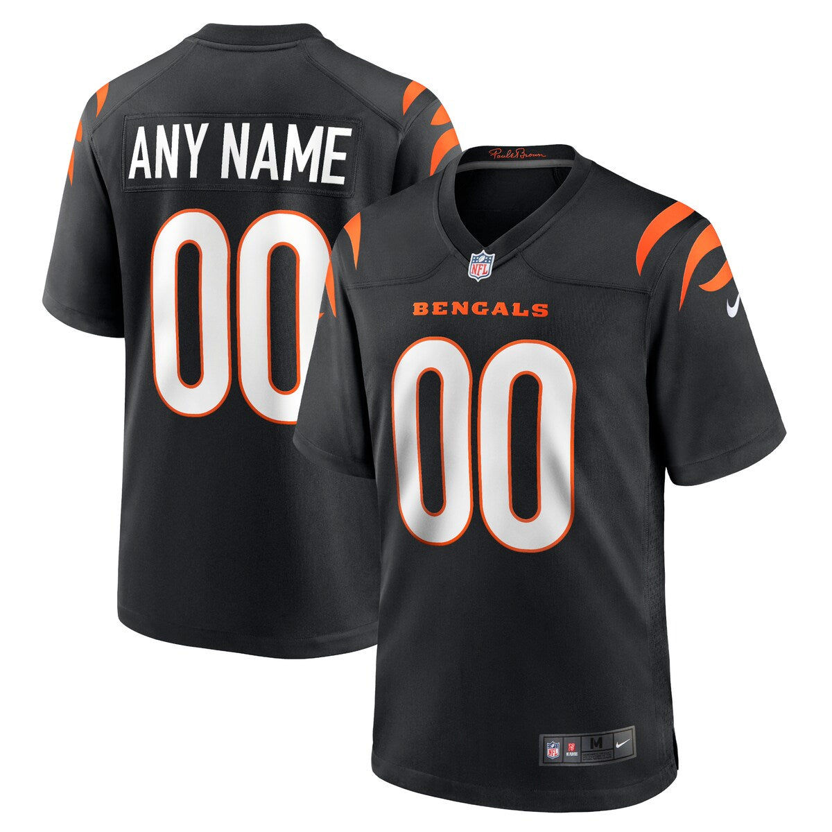 Cincinnati Bengals Nike Game Custom Jersey Black