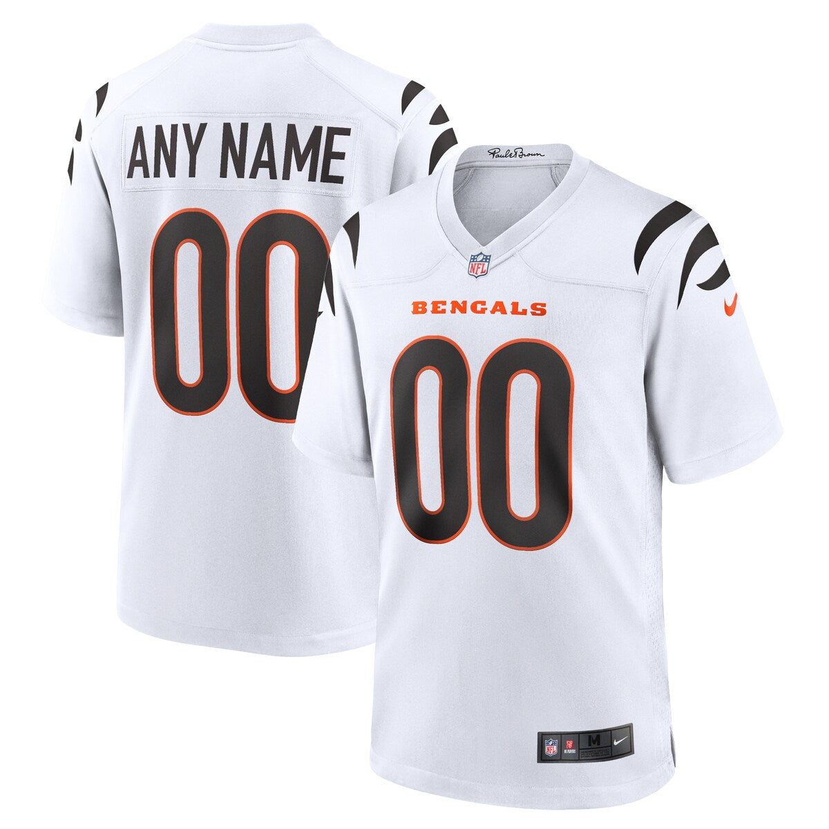 Cincinnati Bengals Nike Game Custom Jersey White