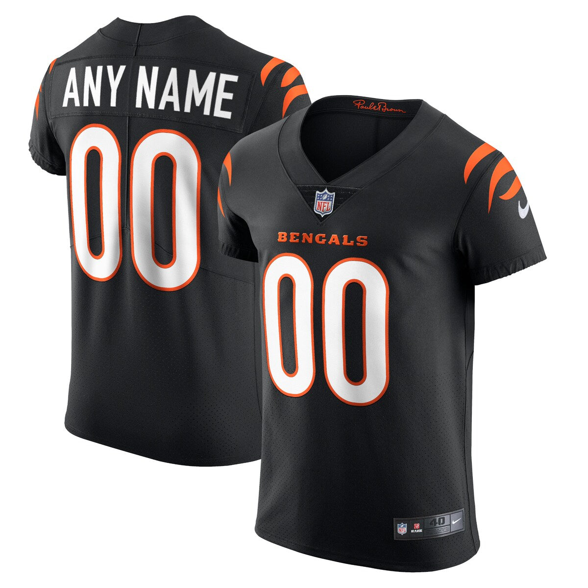 Cincinnati Bengals Nike Vapor Elite Custom Jersey Black