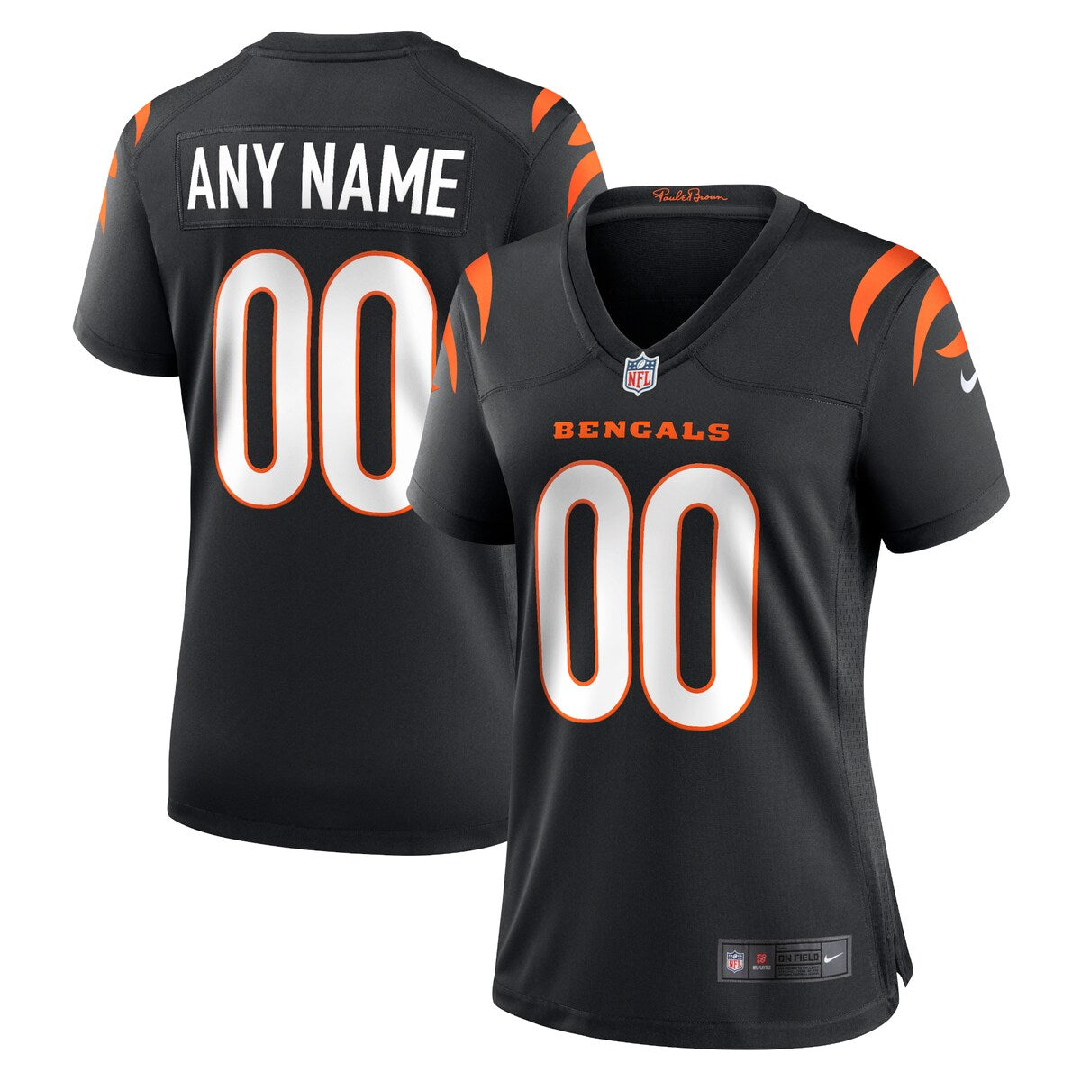 Cincinnati Bengals Nike Womens Game Custom Jersey Black