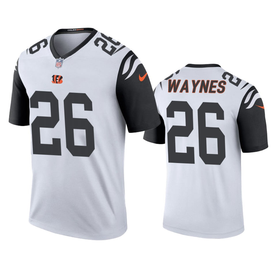 Cincinnati Bengals Trae Waynes White Color Rush Legend Jersey