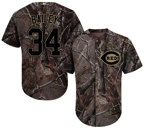 Cincinnati Reds 34 Homer Bailey Camo Realtree Collection Cool Base Stitched Mlb Jersey
