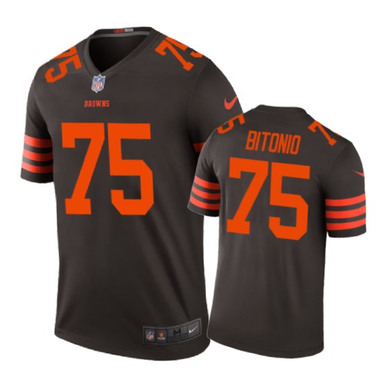 Cleveland Browns 75 Joel Bitonio Nike Color Rush Jersey
