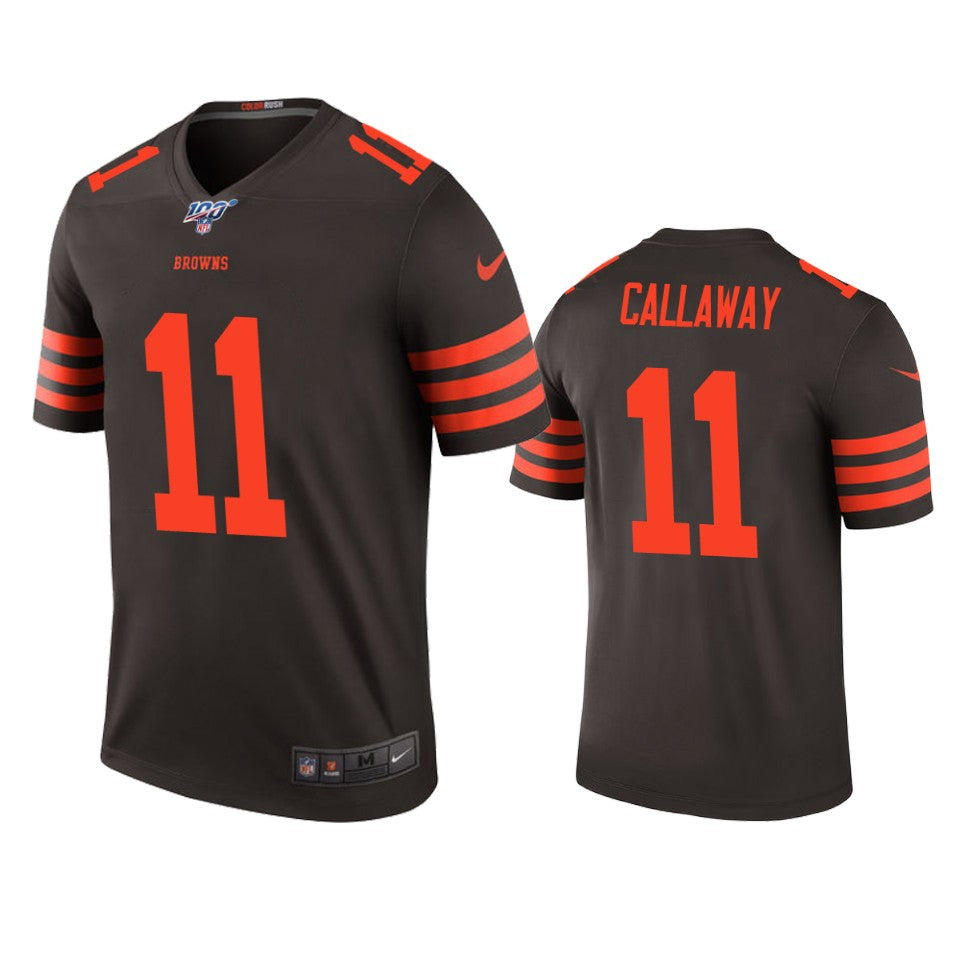 Cleveland Browns Antonio Callaway Brown 100th Season Color Rush Legend Jersey
