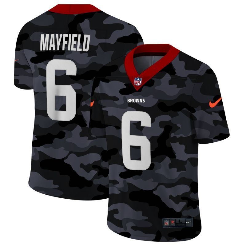 Cleveland Browns Baker Mayfield 6 Nfl 2020 Camo Black Jersey