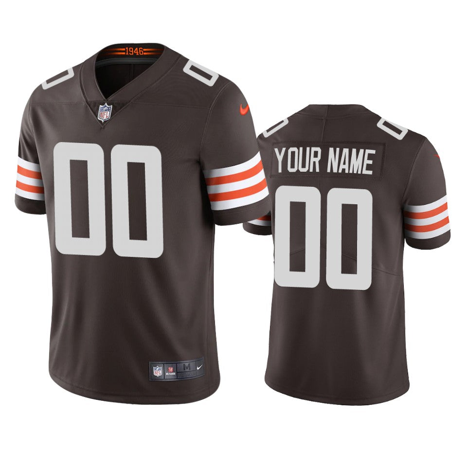Cleveland Browns Custom Brown 2020 Vapor Limited Jersey Mens