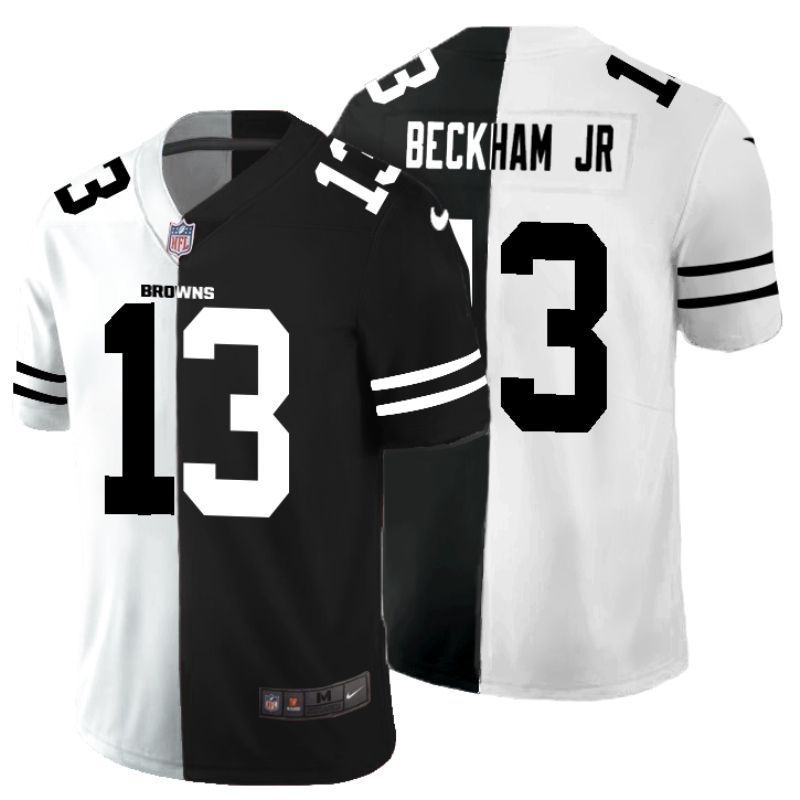 Cleveland Browns Odell Beckham Jr 13 Nfl 2020 Black And White Jerseybt940us03q_48