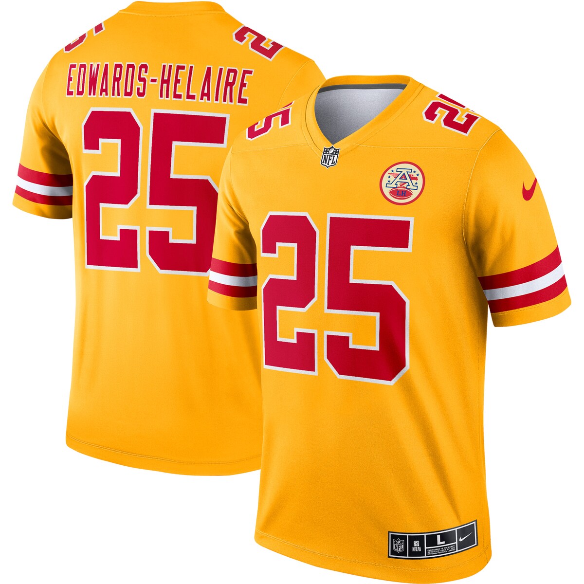 Clyde Edwards helaire Kansas City Chiefs Nike Inverted Legend Jersey Gold