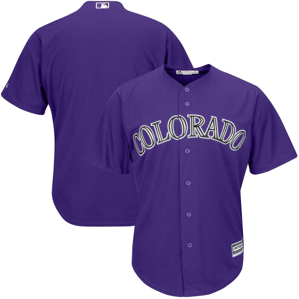 Colorado Rockies Majestic Alternate Official Cool Base Team Jersey Purple