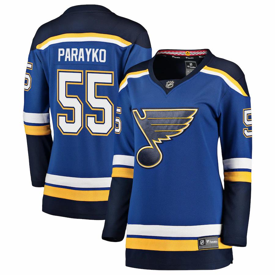 Colton Parayko St Louis Blues Fanatics Branded Womens Home Premier Breakaway Player Jersey Blue