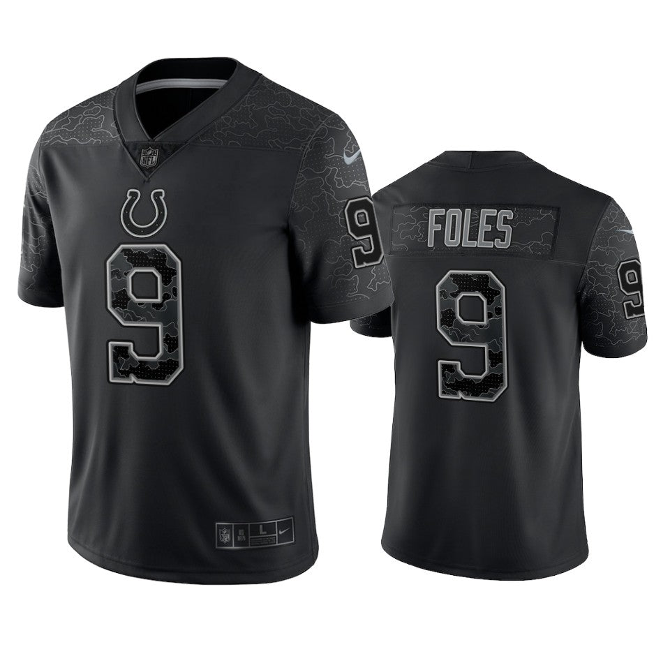 Colts Nick Foles Reflective Limited Black Jersey
