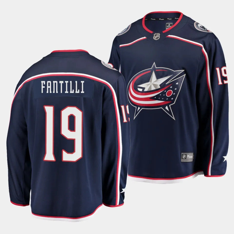 Columbus Blue Jackets 19 Adam Fantilli Home Navy Jersey 2023 Nhl Draft