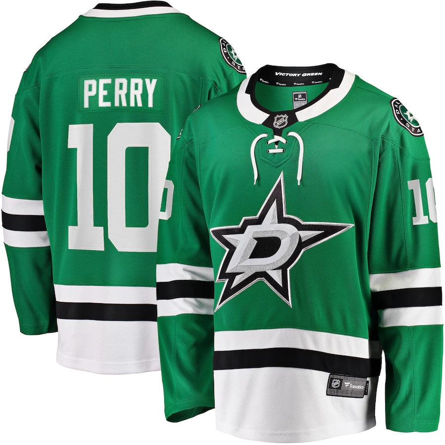 Corey Perry Dallas Stars Fanatics Branded Breakaway Home Player Jersey Kelly Green