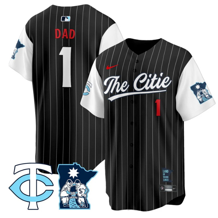 Dad Jersey #1 Minnesota Twins 2025 City Connect Concept Stitched