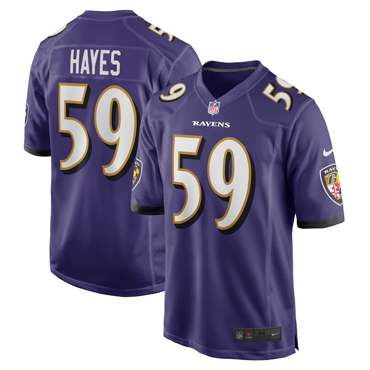 Daelin Hayes Baltimore Ravens Nike Game Jersey Purple