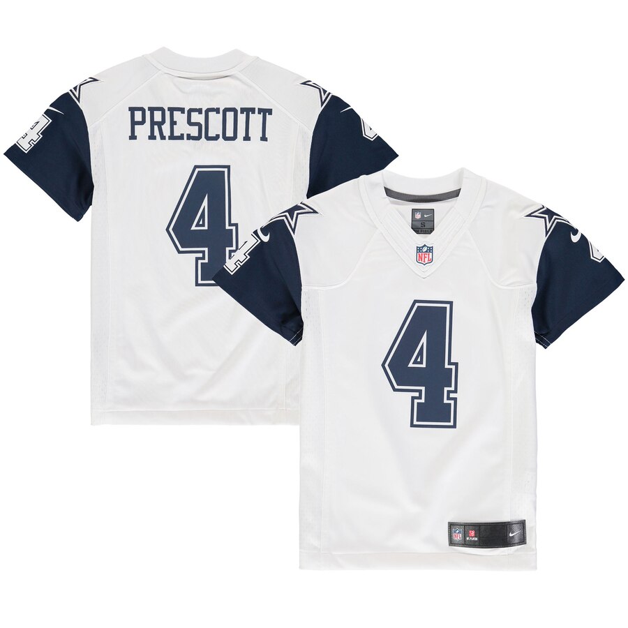 Dak Prescott Dallas Cowboys Nike Youth Color Rush Game Jersey White