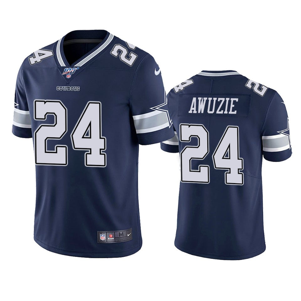 Dallas Cowboys Chidobe Awuzie Navy 100th Season Vapor Limited Jersey