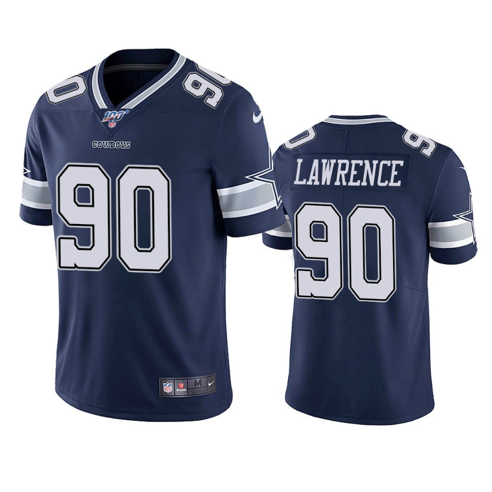 Dallas Cowboys Demarcus Lawrence Navy 100th Season Vapor Limited Jersey