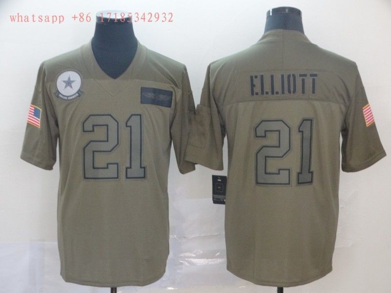 Dallas Cowboys Ezekiel Elliott 21 2020 Nfl Grey Jersey Jersey